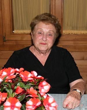 Elda Zanotti, durante l'ultima visita a Casalecchio di Reno.