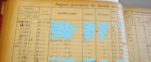 Un esempio di “sconosciuti” registrati con età (apparenti) davvero troppo precise per essere ignote davvero. Archivio storico del Comune di Bologna.
