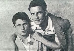 La foto più conosciuta dei due giovani Tempesta e Terremoto : Dante Drusiani e Vincenzo Toffolo.